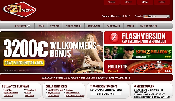 21 Nova Casino besuchen