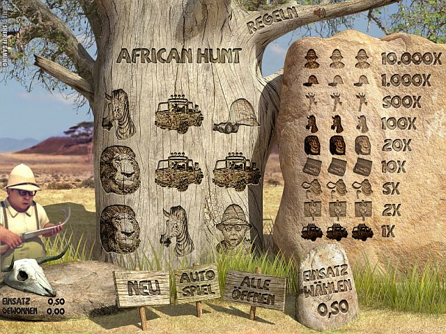 African Hunt Rubbellos