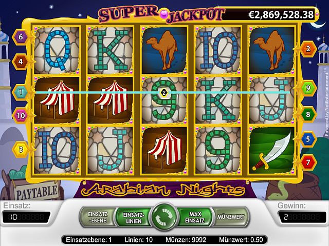 Arabian Nights Jackpot gewinnen