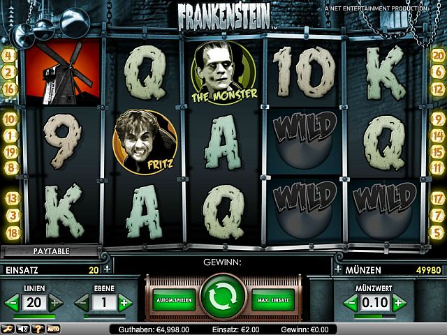 Frankenstein online spielen im Casino Euro