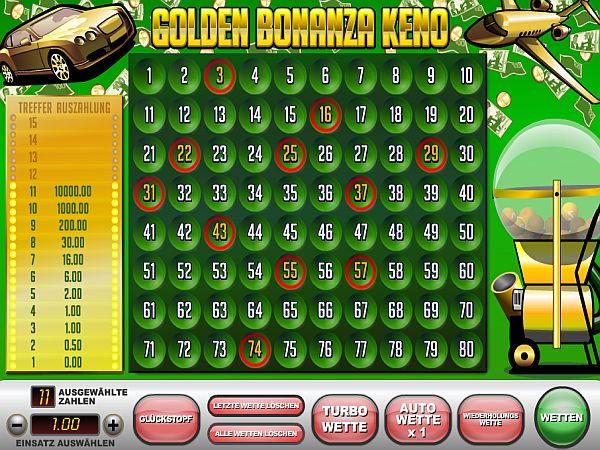 Golden Bonanza Keno Mybet