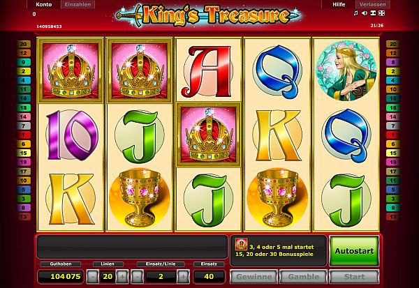 Kings Treasure online spielen bei Stargames