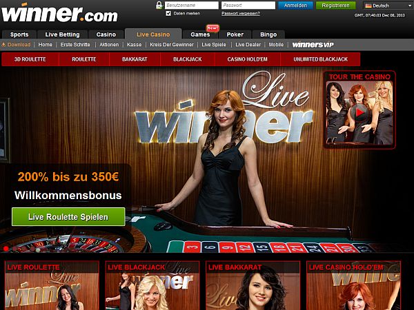 Live Dealer Casino Winner