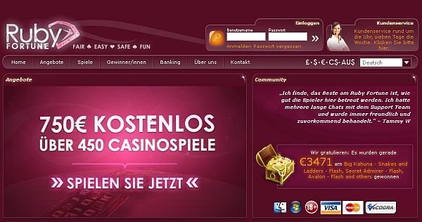 Ruby Fortune Casino - jetzt besuchen