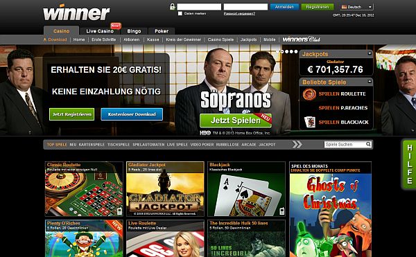 Gratisbonus sichern im Winner Casino